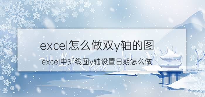 excel怎么做双y轴的图 excel中折线图y轴设置日期怎么做？